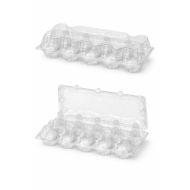 Plastové plato na 10ks vajec - čiré